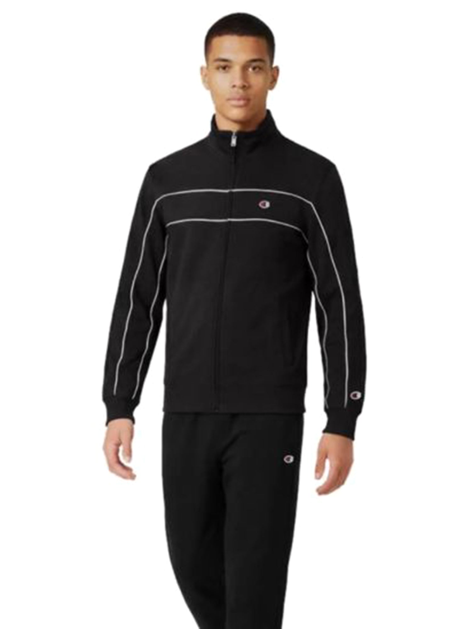 FULL ZIP SWEATSHIRT BLACK - Felpa con Zip Uomo Nera 222253 KK001 CHAMPION 