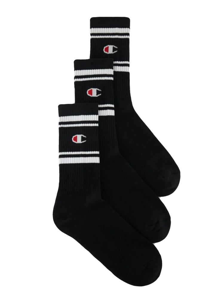 3PK Crew Socks - Set da 3 paia di calzini neri U20081 KK001 CHAMPION 