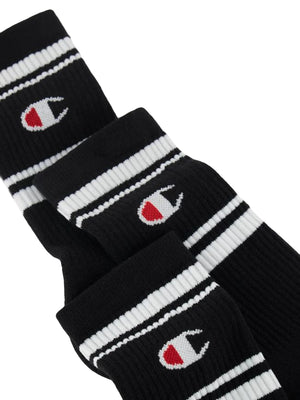 3PK Crew Socks - Set da 3 paia di calzini neri U20081 KK001 CHAMPION 