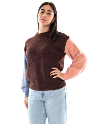 Compania Fantastica Jersey Multicolor Brown - Maglione Donna Multicolore 64C/10475 BRW COMPANIA FANTASTICA 