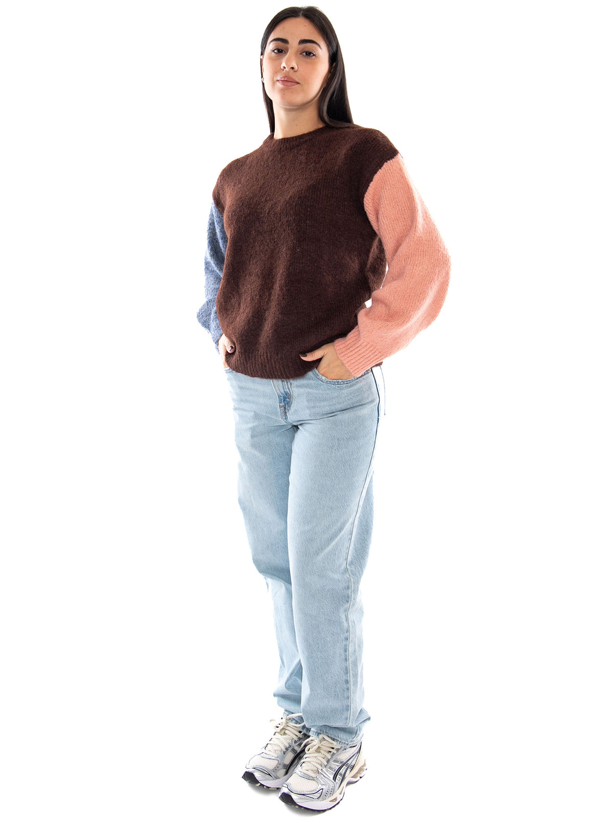 Compania Fantastica Jersey Multicolor Brown - Maglione Donna Multicolore 64C/10475 BRW COMPANIA FANTASTICA 