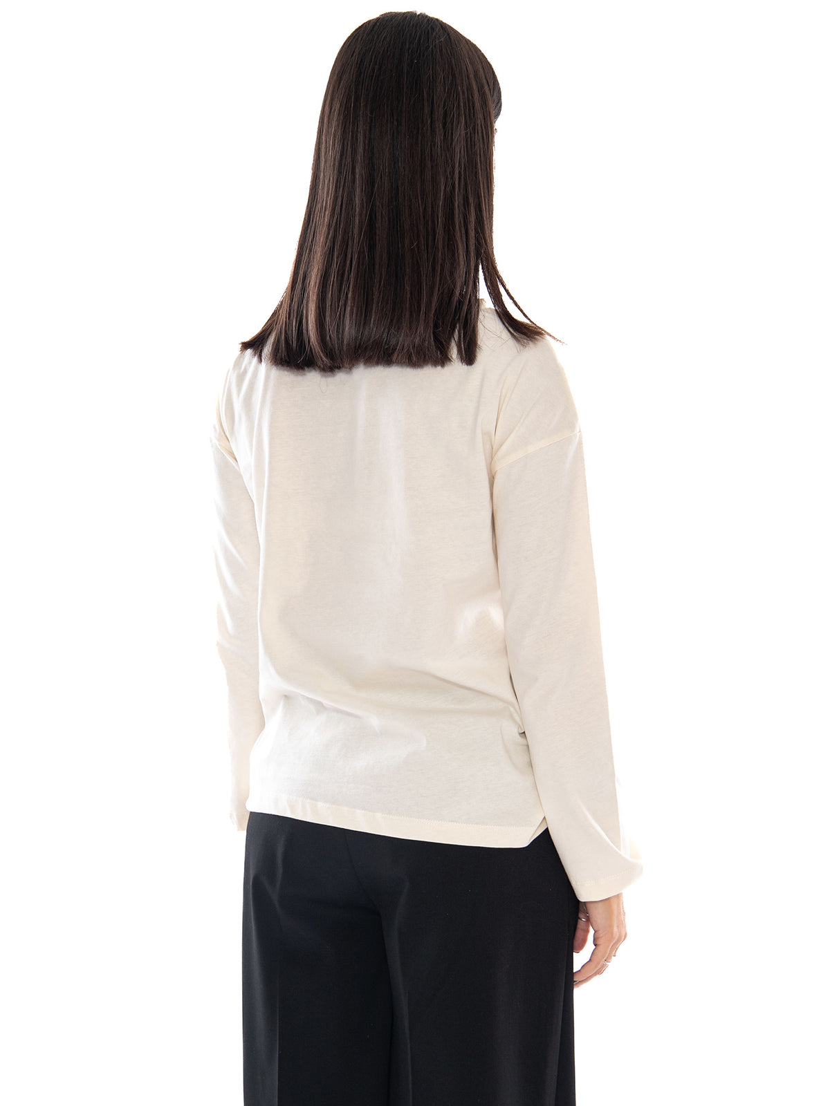 Compañía Fantástica Camiseta 100% Algodón con Estampado Ecru - T-Shirt Donna Bianco Panna 64C/42101 ECR COMPANIA FANTASTICA 