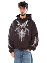 THE GUARDIAN BOXY HOODIE IRON GATE COFFEE BEAN - Boxy Hoodie Men Brown Men DOLLY NOIRE
