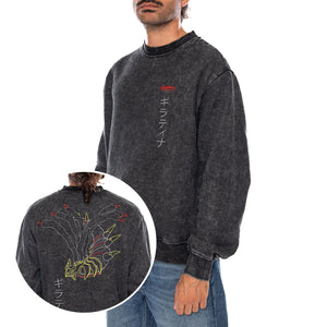 GIRATINA CREWNECK ACID BLACK - Felpa Girocollo Uomo Nera Collaborazione Pokémon SW1340 S1 DOLLY NOIRE 