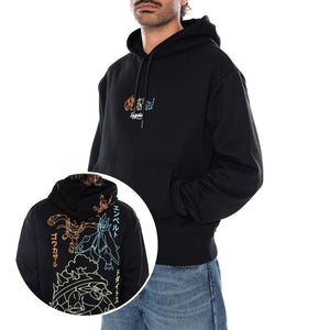 STARTERS EVOLUTION HOODIE POKÉMON - Felpa con Cappuccio Uomo Nera Collaborazione Pokémon SW1344 GQ DOLLY NOIRE 
