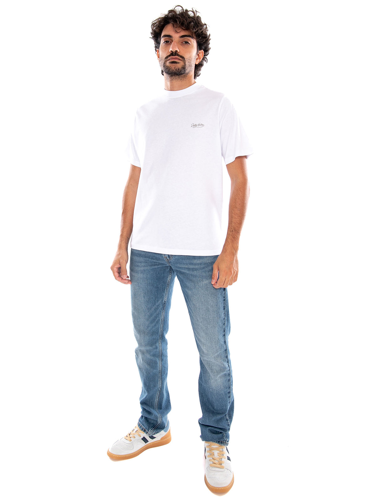 Sette di Denari - Napoletane Tee White - Maglietta Girocollo Uomo Bianca<BR/><BR/> TS1362 T4 DOLLY NOIRE 