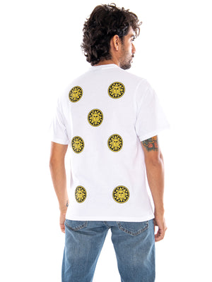 Sette di Denari - Napoletane Tee White - Maglietta Girocollo Uomo Bianca<BR/><BR/> TS1362 T4 DOLLY NOIRE 