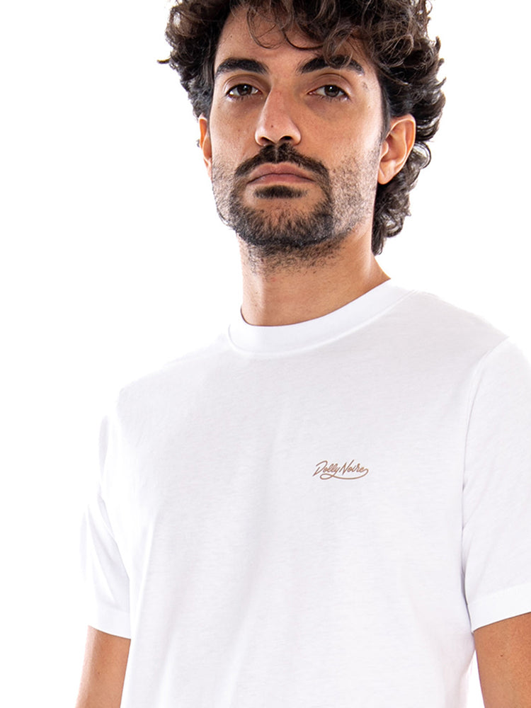 Re di Denari - Napoletane Tee White - Maglietta Girocollo Uomo Bianca TS1365 T4 DOLLY NOIRE 