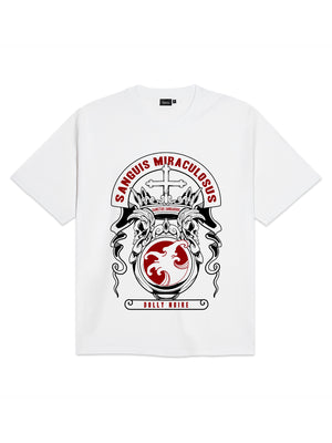 SAN GENNARO TEE WHITE - Maglietta Girocollo Uomo Bianca TS1652 02 DOLLY NOIRE 