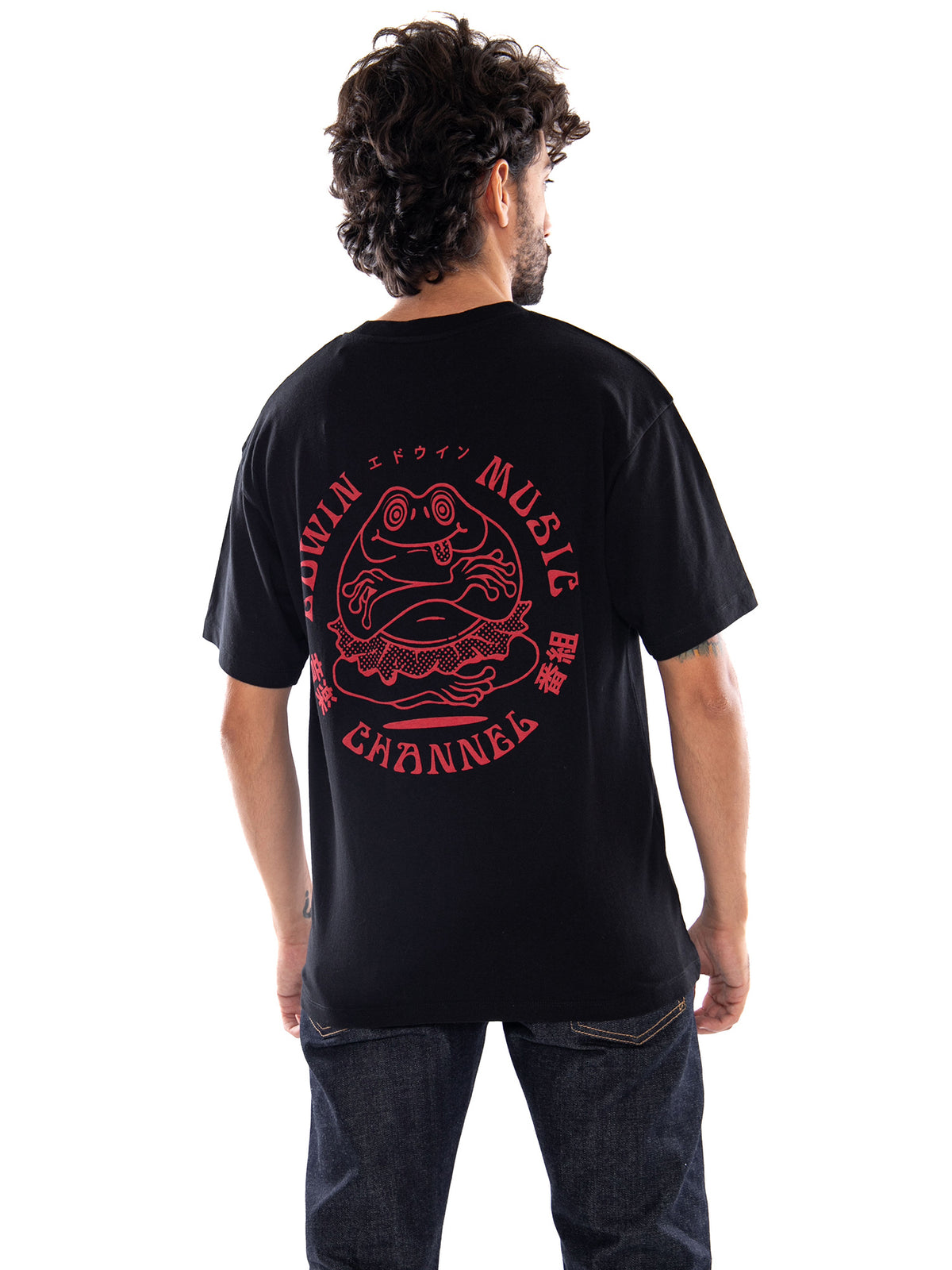 Edwin Music Channel TS Black / Red - T-shirt Uomo Nera I031131 1V2.67 EDWIN 