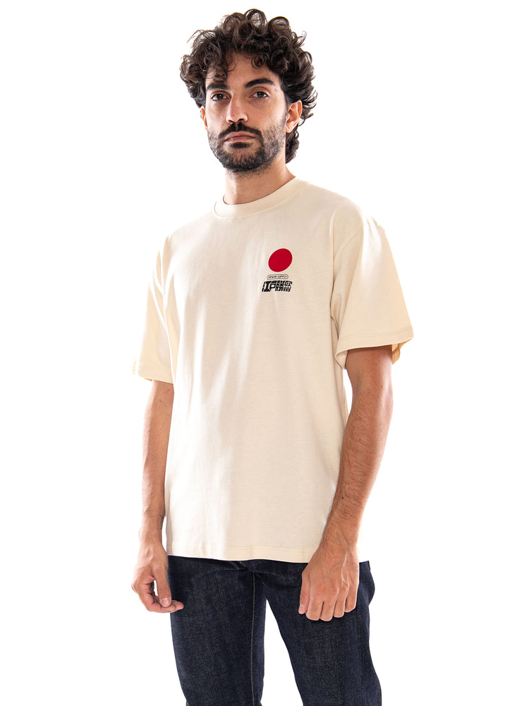 Edwin Sun TS SS Fog - T-shirt Uomo Beige I035002 2D.00 EDWIN 