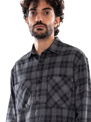 Edwin Ace Shirt LS Black/Grey - Camicia Uomo Nera/Grigia I037311 0GL.67 EDWIN 