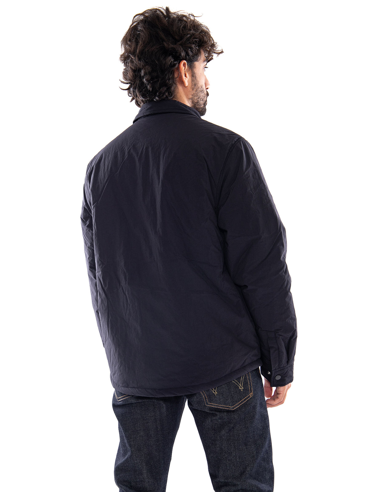 Edwin Nest Padded Overshirt LS Dark Navy - Overshirt Uomo Blu Scuro I037336 1C.00 EDWIN 