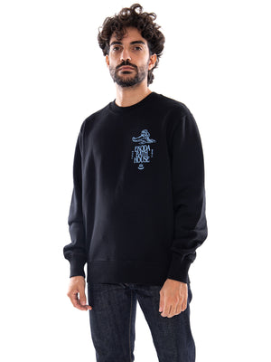 Edwin Ekoda Bath House Sweat Black - Felpa Uomo Nera I037413 89,67 EDWIN 