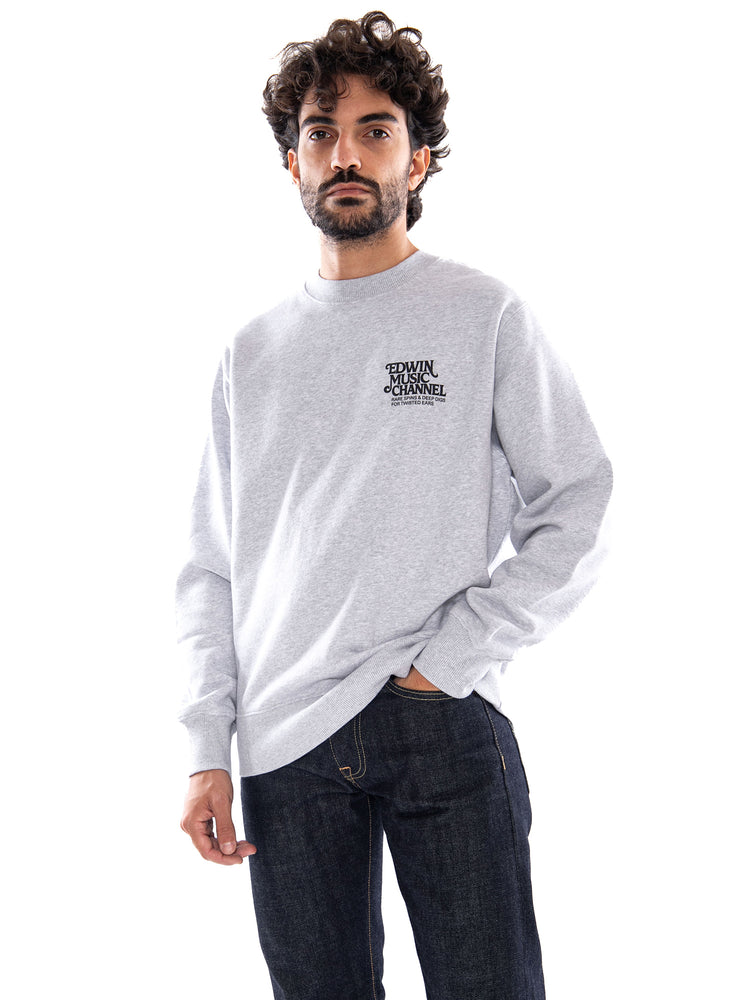Edwin Rare Spins Sweat Grey Marl - Felpa Uomo Grigia I037417 DF.67 EDWIN 