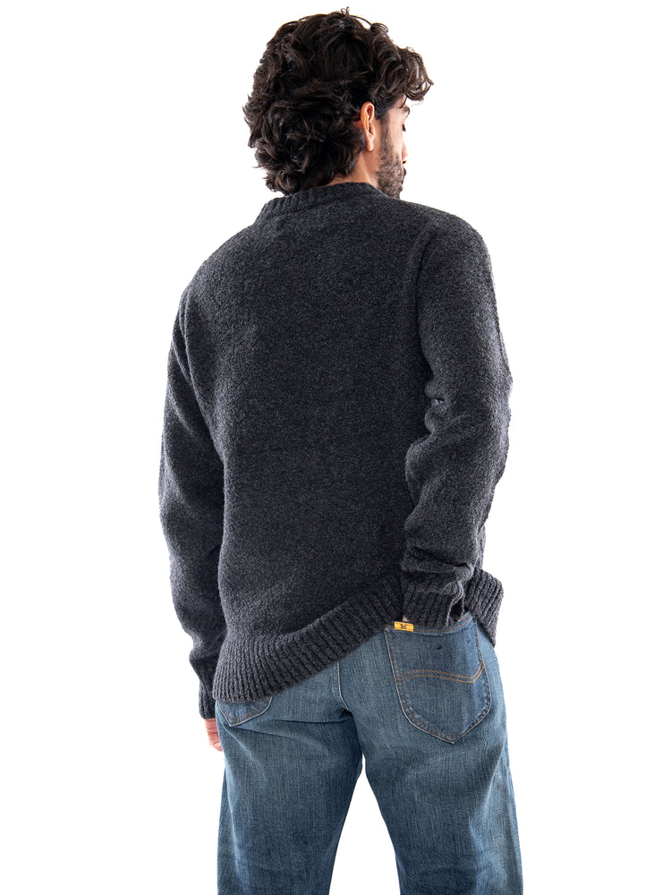 Elvine Assar_Ms Knit Grey Melange - Maglione Uomo Grigio Mélange 331707 212 ELVINE 
