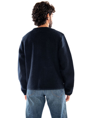 Farah Tucker Full Zip Sweat Navy - Felpa Uomo con Zip Intera Blu Navy<BR/><BR/> F4KFG024 NVY FARAH 