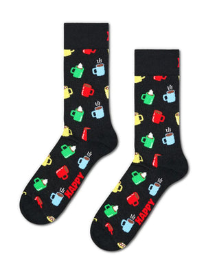Happy Socks 1-Pack Hot Chocolate Sock Gift Set Black - Calzini Neri P006099 BLACK HAPPY SOCKS 