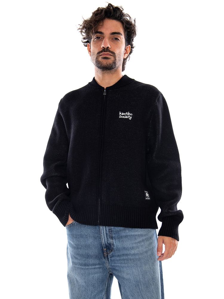 JACKET BAD ROMANCE - Giacca con Zip e Taschini Uomo Nera AT011 1910 KAOTIKO 
