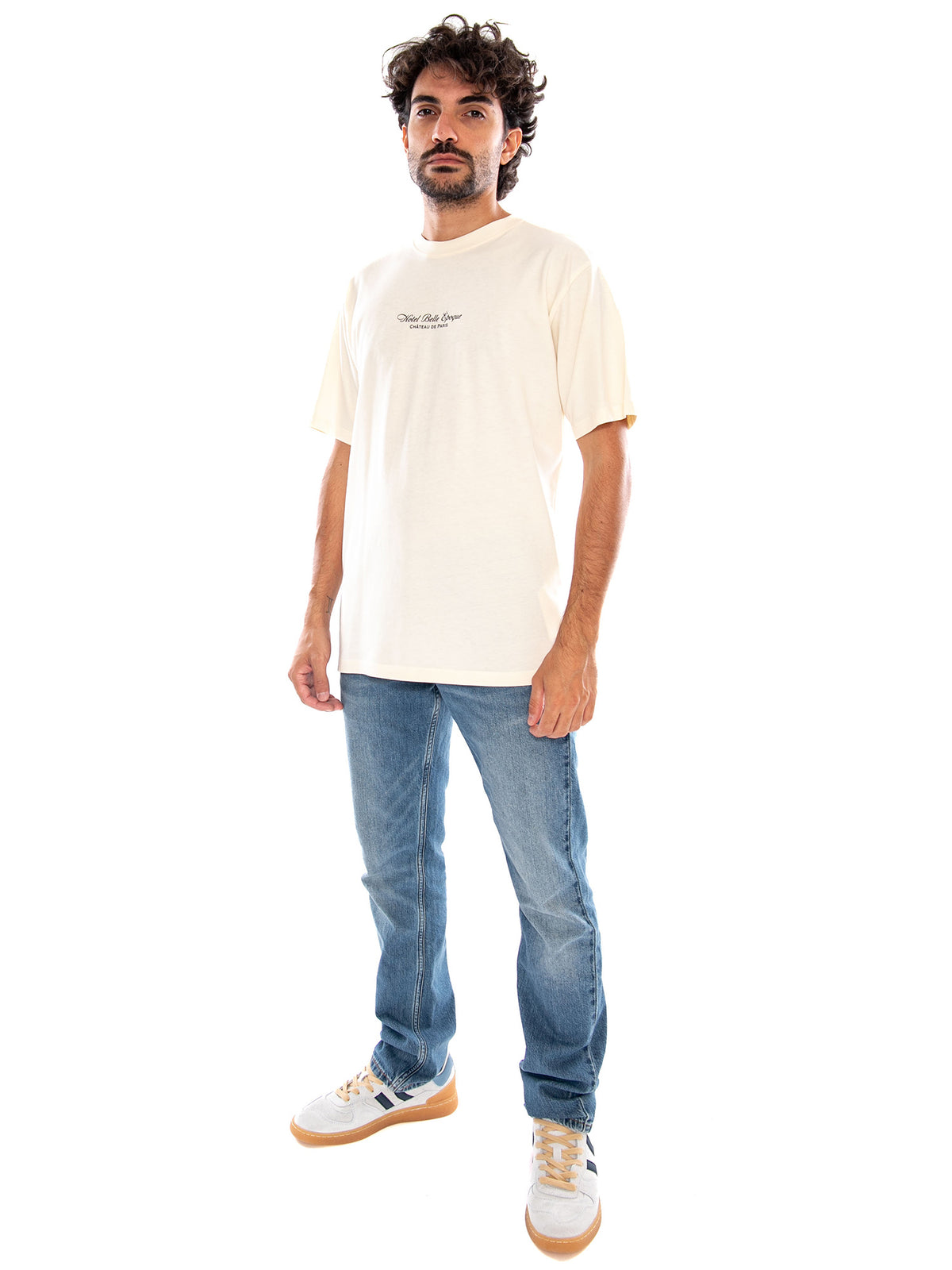 S/S Regular Garland Ivory - Maglietta Girocollo Uomo Avorio AT033 G002 KAOTIKO 