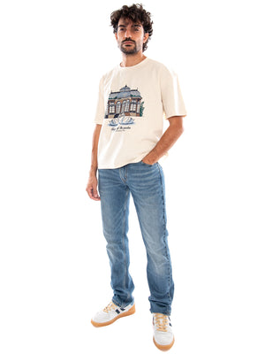 S/S Regular Garden Organic Cotton Ivory - Maglietta Girocollo Uomo Panna<BR/><BR/> AT035 G002 KAOTIKO 