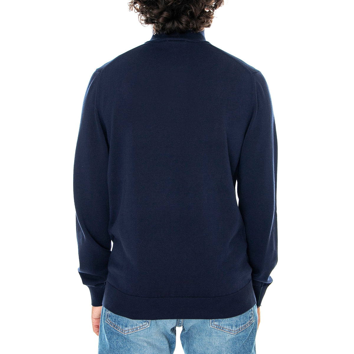 PULLOVER BLUE - Maglione Collo Alto con Zip Uomo Blu AH1980 166 LACOSTE 