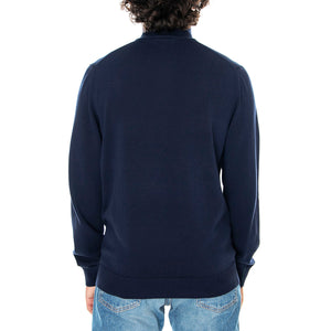 PULLOVER BLUE - Maglione Collo Alto con Zip Uomo Blu AH1980 166 LACOSTE 