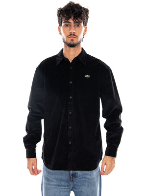 CAMICIA M/L BLACK - Camicia Lacoste Uomo Nera CH8821 031 LACOSTE 