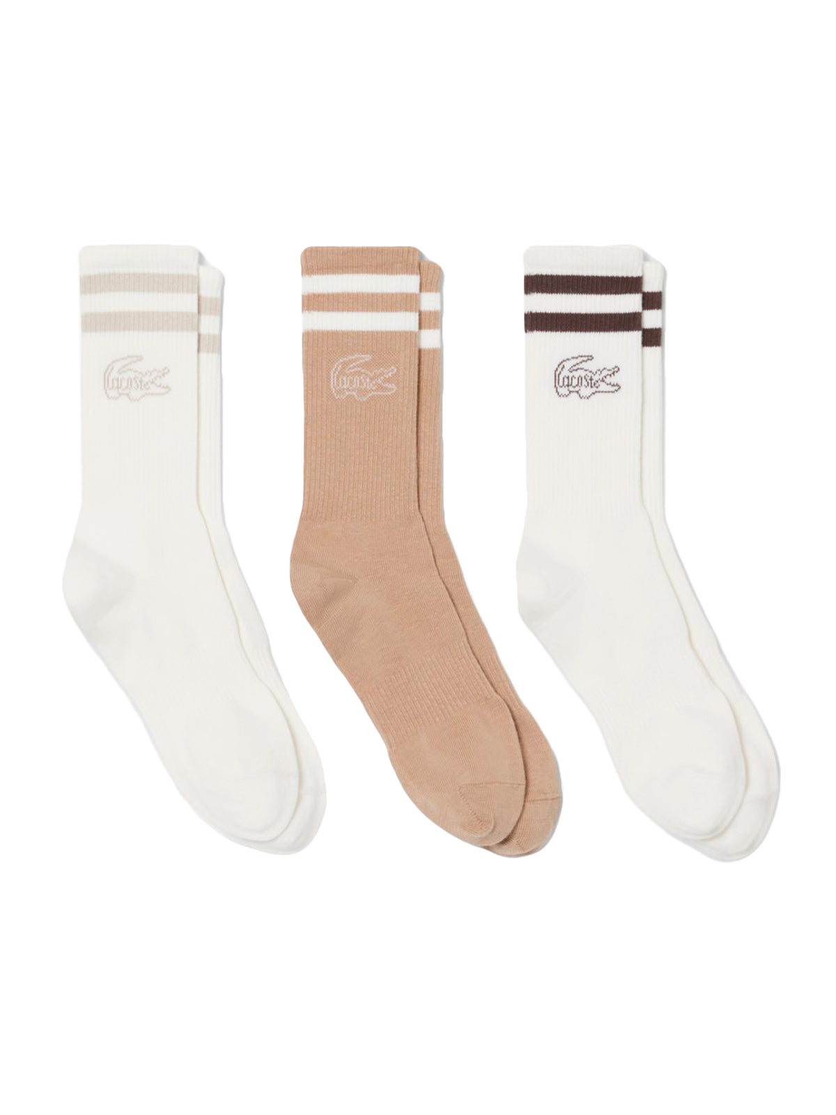 CONFEZIONE DI 3 PAIA DI CALZINI A COSTE MULTICOLORE - Calzini Uomo Lacoste Multicolore RA9191 WIS LACOSTE 
