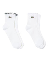 SOCKS 2PK WHITE - Set of Two Pairs of White Socks LACOSTE ACCESSORIES