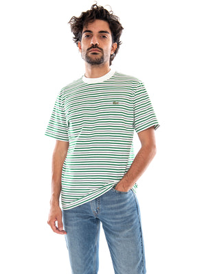 T-SHIRT GREEN - Maglietta Girocollo Uomo Verde TH0874 Z3E LACOSTE 