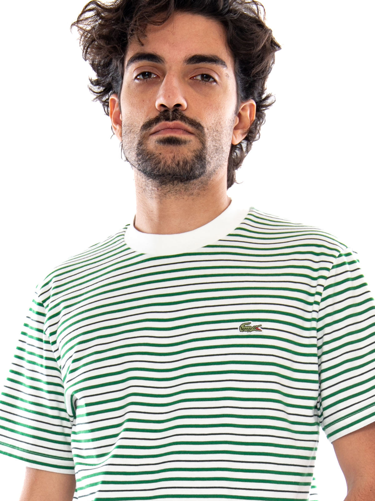 T-SHIRT GREEN - Maglietta Girocollo Uomo Verde TH0874 Z3E LACOSTE 