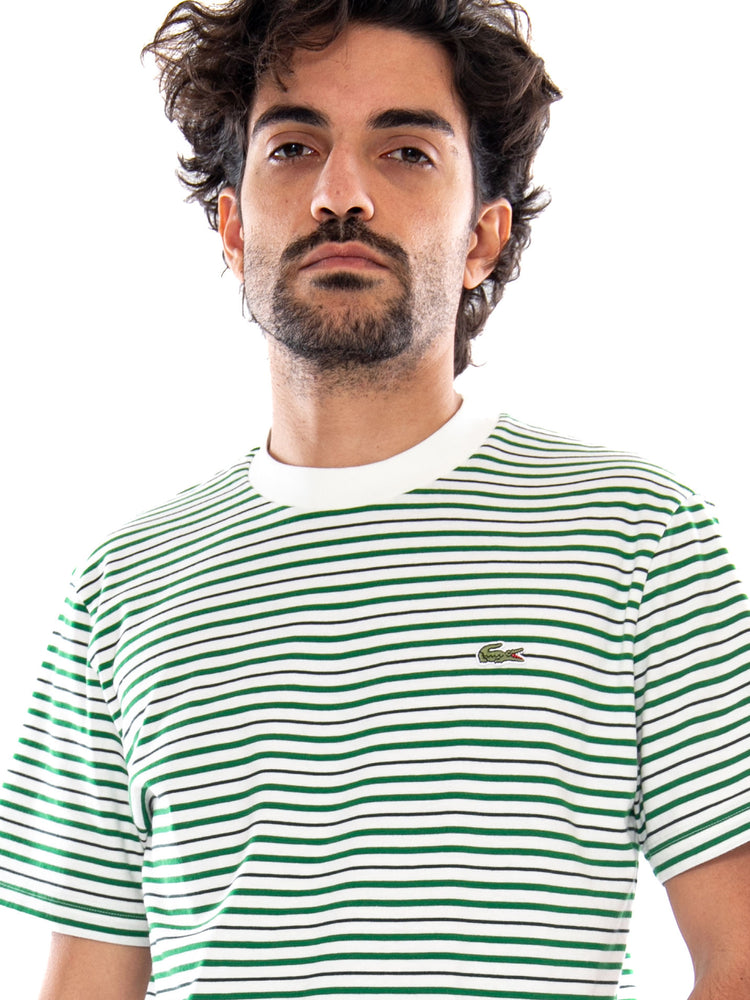 T-SHIRT GREEN - Maglietta Girocollo Uomo Verde TH0874 Z3E LACOSTE 