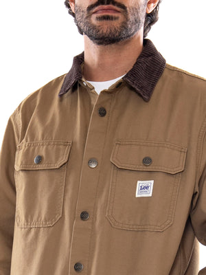 Lee Workwear Overshirt Dark Khaki - Camicia Overshirt Uomo Verde Khaki Scuro 112386395 GRN LEE 