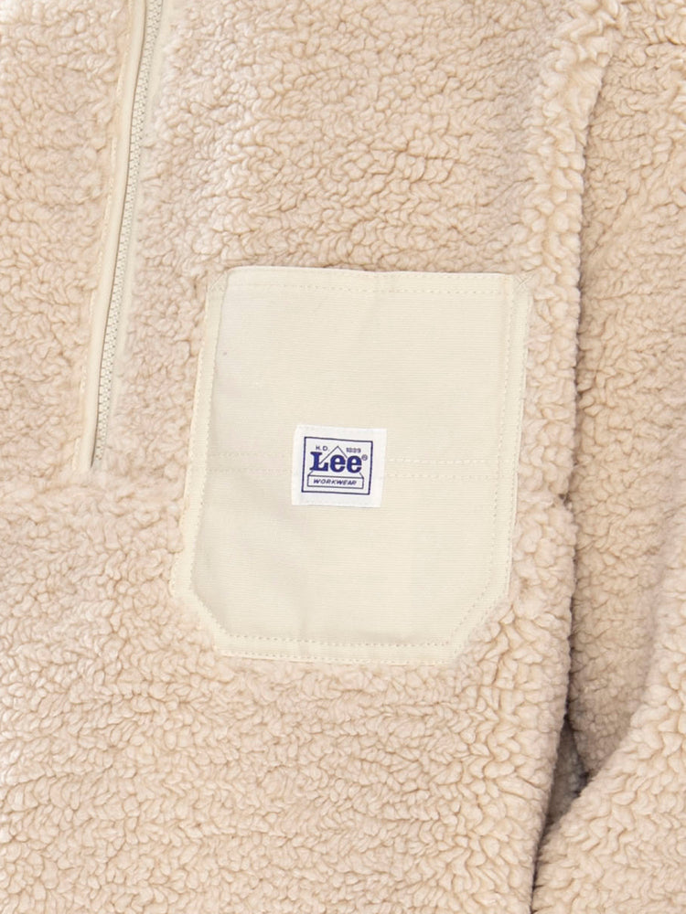 Lee Workwear Half Zip Warm Ecru - Felpa Uomo Beige 112386427 BGE LEE 