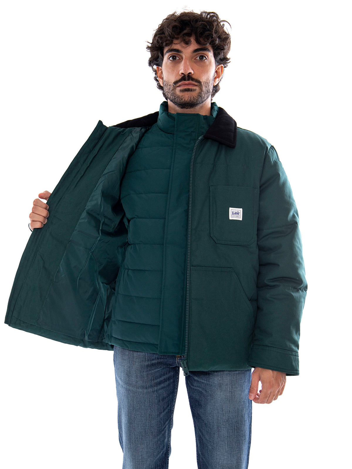 Lee Workwear Puffer Ponderosa Pine Green - Giubbotto Imbottito Uomo Verde 112387033 GRN LEE 