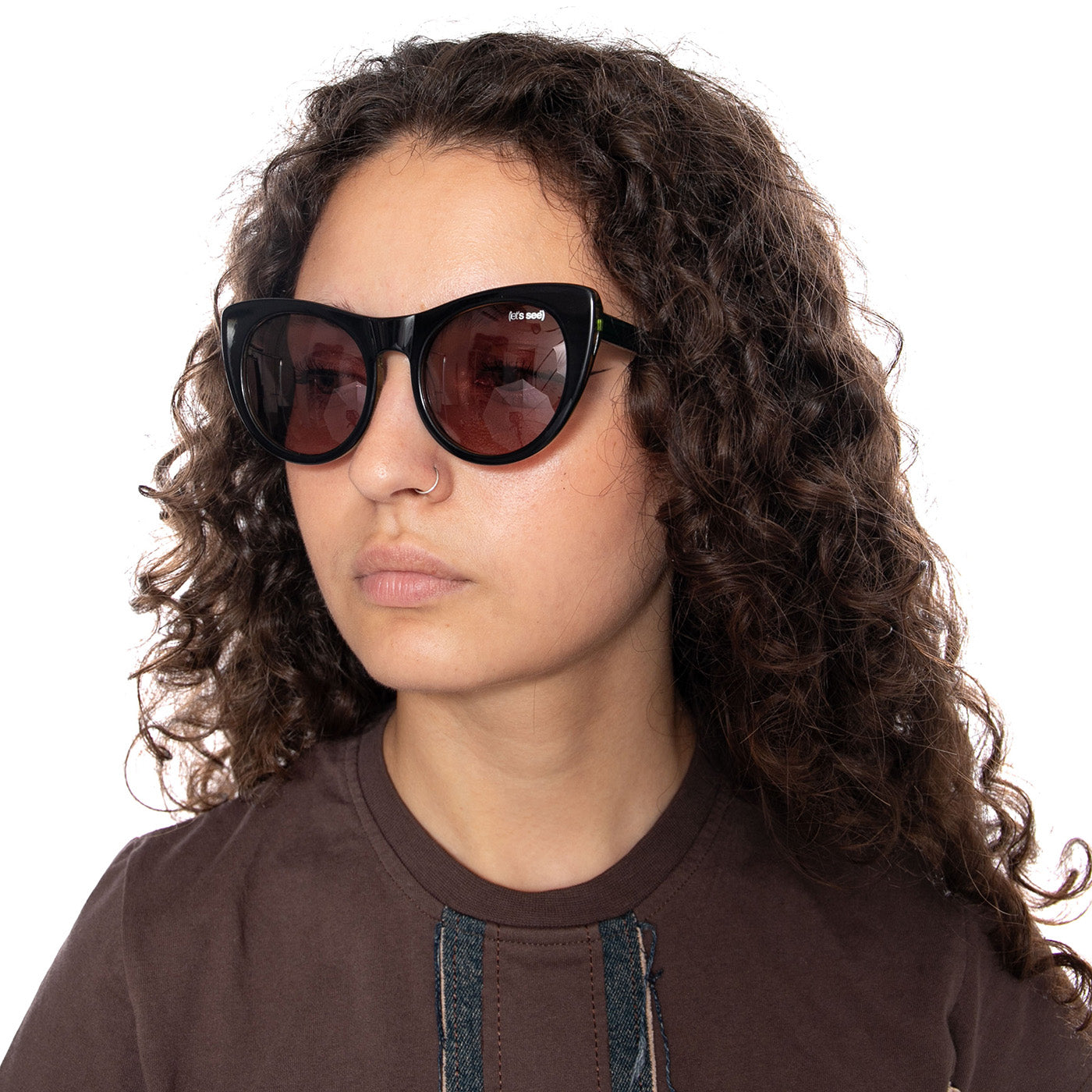 YC 31077 GREEN / WINE - Occhiali da Sole Verdi 31077 166 LET'S SEE 
