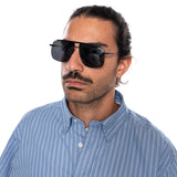 YC 39044 BLACK / BLACK - Lunettes de Soleil Noires ACCESSOIRES LET'S SEE