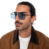 YC 39044 BLACK / BLUE - Black Sunglasses ACCESSORIES LET'S SEE