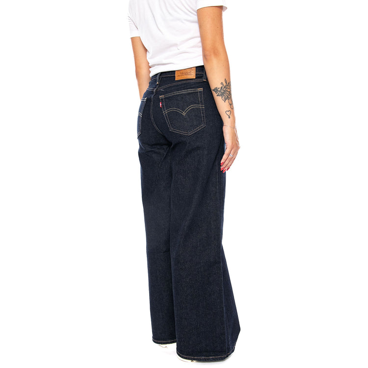 728 HR WIDE LEG RETRO RINSE LB RETRO RINSE LB - DARK WASH - Pantaloni Denim Jeans Donna Blu 0039B 0001 LEVIS 