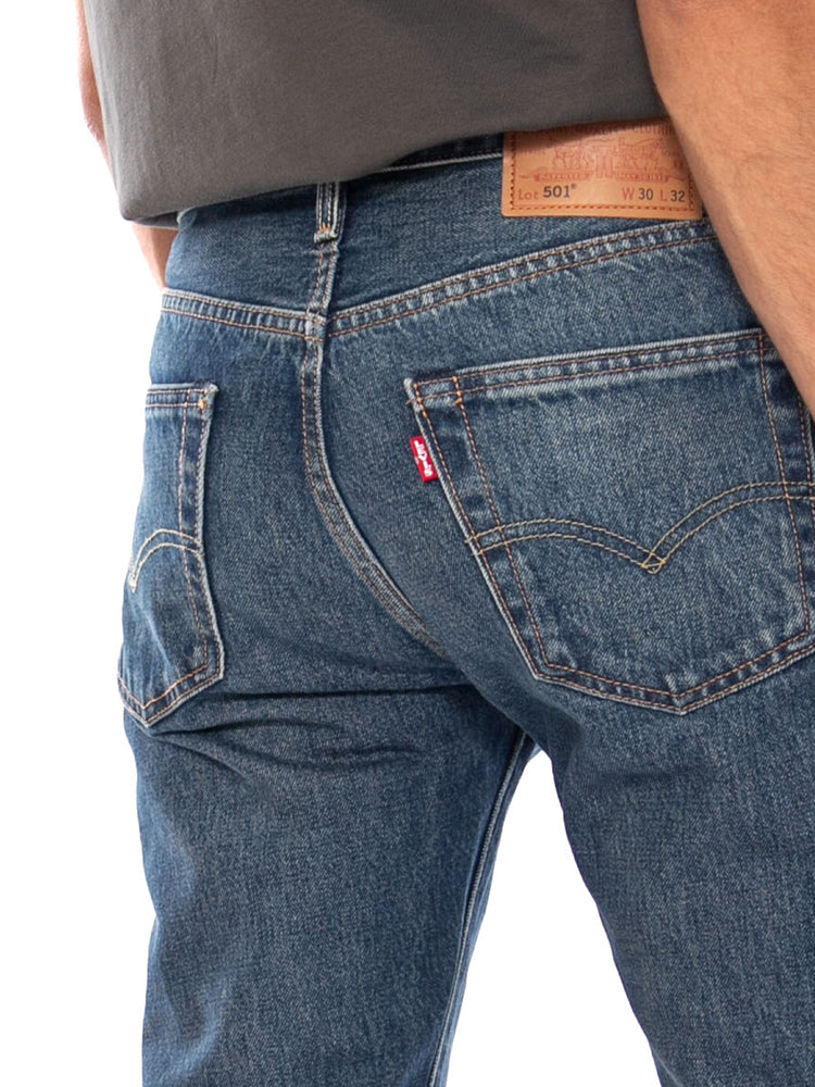 LEVI'S® 501® ORIGINAL FOUND IN CAVE SELV DARK INDIGO - Pantaloni Denim Jeans Uomo Blu 00501 3908 LEVIS 