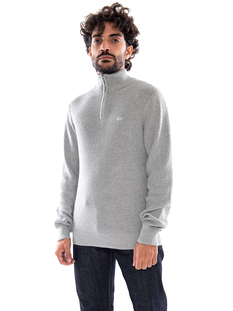Levi's HM Quarter Zip Sweater Mid Tone Grey Heather - Maglione Uomo Grigio 0058U 0002 LEVIS 