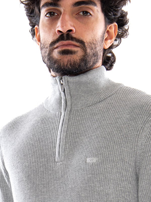 Levi's HM Quarter Zip Sweater Mid Tone Grey Heather - Maglione Uomo Grigio 0058U 0002 LEVIS 