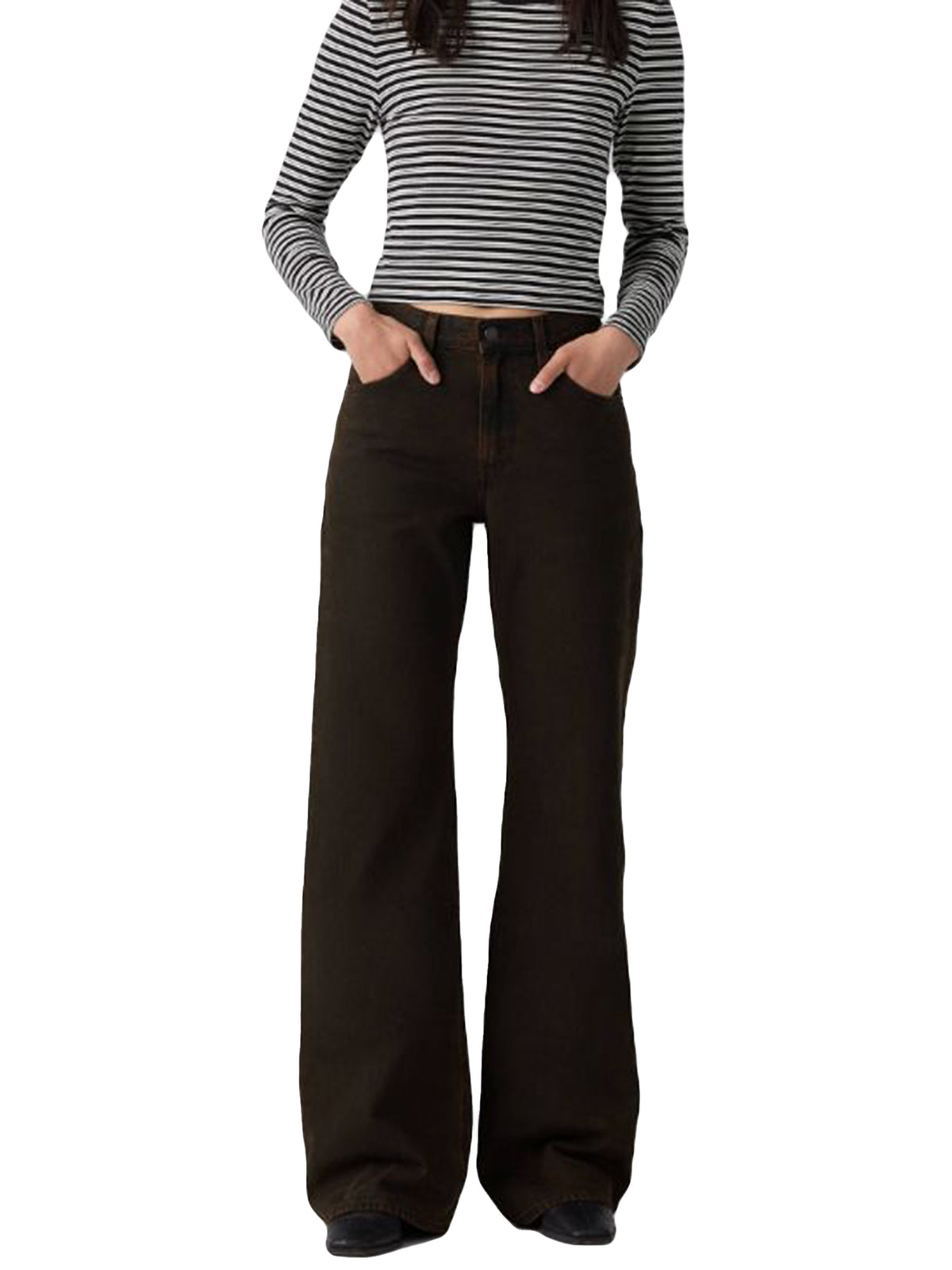 LOOSE BOOT OVER A CUP PSK - Pantaloni Denim Jeans Donna Marroni 005DO 0031 LEVIS 