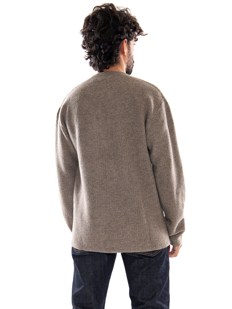Levi's Woodacre Henley Sweater Brindle Heather Beige - Maglione Uomo Beige 007T3 0003 LEVIS 
