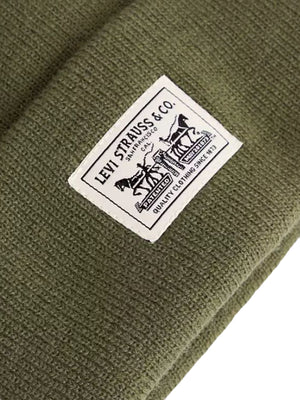 EMBARCADERO BEANIE OLIVE NIGHT - Berretto Uomo Verde Oliva 007Z1-0001 0001 LEVIS 