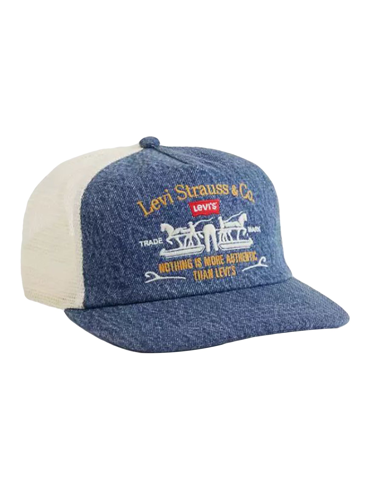 LEVI'S® SADDLEMAN TRUCKER OCEAN INDIGO WASH 5 OP GRAPHIC 1 - Medium Wash - Cappellino con Visiera Blu 0080X 0002 LEVIS 