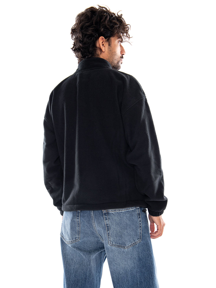 REDWOOD QUARTER ZIP JET BLACK - Felpa con Collo Medio e Zip Corta Uomo Nera 0084M 0000 LEVIS 