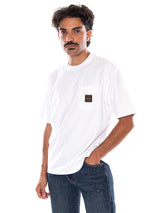 CARHARTT WIP SS WORKWEAR PKT TEE PORTER STRIPE MEDIUM WHITE - Crewneck T-Shirt Men's White Carhartt WIP