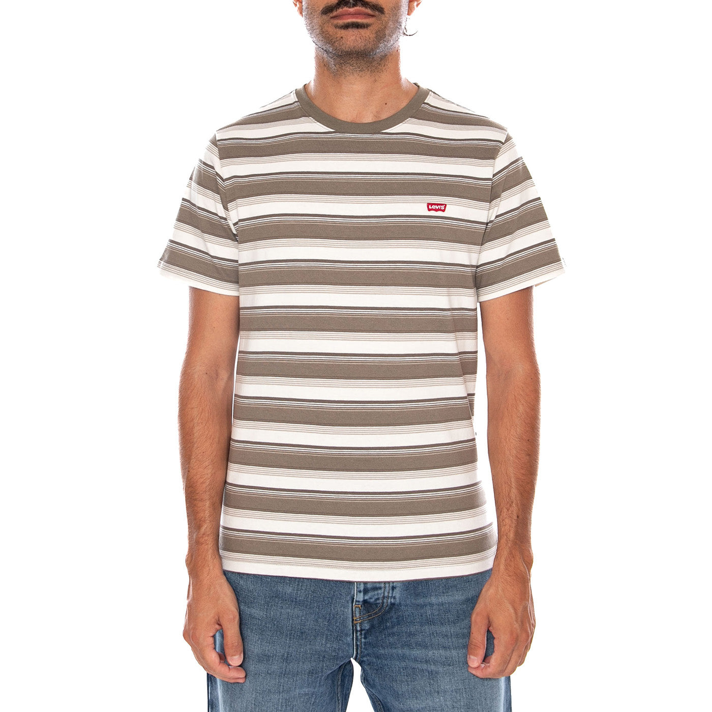SS ORIGINAL HM TEE JEN STRIPE MAITAKE BR - Maglietta Girocollo Uomo Multicolore 56605 0306 LEVIS 